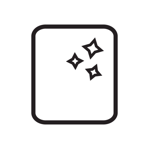 Et sort rent vinduesikon